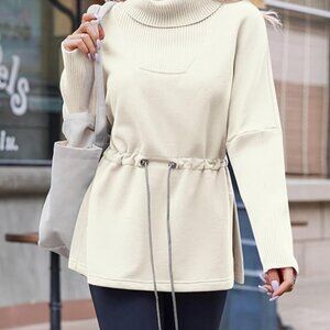 Fisoew - Turtle shirts Fleece Drawstring Waist Sweater NWT